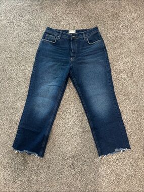 Free People High-Rise Cropped Dark Blue Women’s Jeans